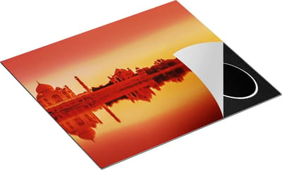 Chefcare Inductie Beschermer Taj Mahal bij Zonsondergang - 60x50 cm - Afdekplaat Inductie - Kookplaat Beschermer - Inductie Mat
