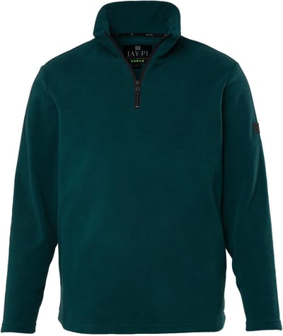 JAY-PI - Heren - Fleecetroyer outdoor ritskraag - Donkerpetrol - Maat 5XL