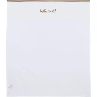 Meyco Baby Hello World ledikant laken - taupe - 100x150cm - 0.3 TOG