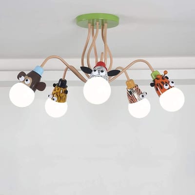 Kinderkamer Plafondlamp - Dieren Kroonluchter - Slaapkamer Decoratie - Creatief Cartoon Ontwerp - 75x75x45 cm - Meerkleurig