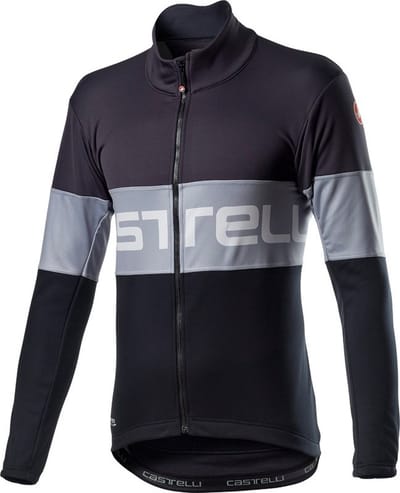 Castelli Fietsjack Lange mouwen Heren Grijs Grijs - Prologo Jacket Dark Gray Vortex Gray Light Bl - M