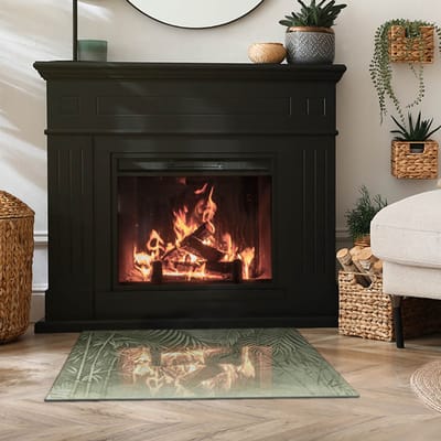 Coloray Vloerplaat Houtkachel - Vloerplaat Openhaard - 80 cm x 60 cm - Houtkachel Accessoires - Groente Vloerplaat Kachel - Verwarmingsaccessoires - Plaat voor Onder Houtkachel - Open Haard Accessoires - Vloerplaat Voor Kachel
