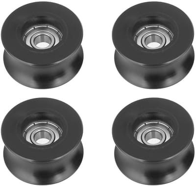 JHUBERS- U-schoef 4 Stuks - U-groef Katrol - Metalen/Plastic - Zwart - Duurzaam - Voor Mechanische Toepassingen