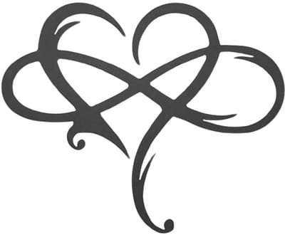 Cosensi- Wanddecoratie Hoogwaardig RVS - Muurdecoratie Binnen/Buiten - Hartvorm - Decoratief Ornament - Eeuwige Liefde - Uniek Patroon