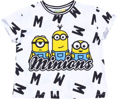 Zwart-witte korte top MINIONKI