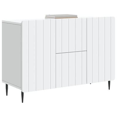 vidaXL - Dressoir - Wit - 89 - x - 34,5 - x - 62 - cm - Bewerkt - hout