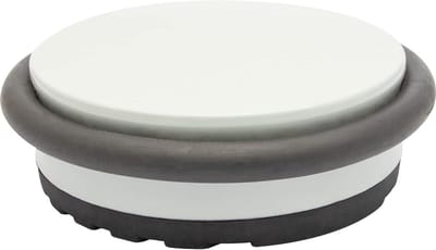 Vloer deurstopper - Deurblokkade Deurdemper - Bescherming Deuren Muren - Industrieel Staal Thermoplastisch Rubber - 98 x 30 mm - Lichtgrijs