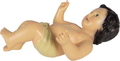 Clayre & Eef Decoratie Beeld Jezus 17x12x30 cm Beige Kunststof