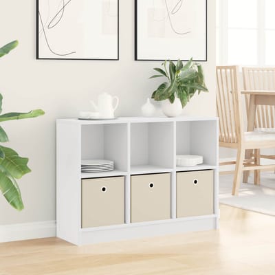 vidaXL - Dressoir - Wit - 88,5 - x - 27,5 - x - 63,5 - cm