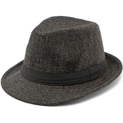 Britse Top Jazz Hoed voor Gentleman Hoed Middelbare Leeftijd Mannen Eenvoudige Effen Kleur Wollen Tophoed Casual Elegant Jazz Hoed Fedora's Feestpet gray