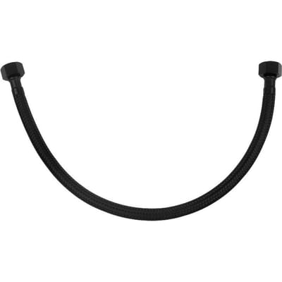 Tycner Serie - Zwarte Matte Slangkoppeling - 40cm - 3/8" x 3/8" - Nylon Omsloten