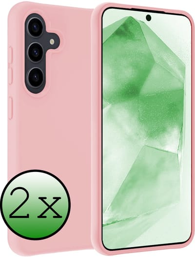 Hoesje 2 Stuks - Geschikt voor Samsung Galaxy A56 - Sterk & Shockproof - Case Siliconen - Back Cover - Telefoon Hoes - Lichtroze