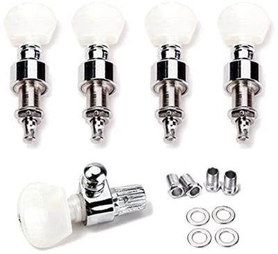 Dailygoods- Banjo Stemmechanieken 5 Stuks - Geared Tuners - Messing/Zinklegering - Snelle/Nauwkeurige Tuning - Inclusief Bussen/Afstandhouders