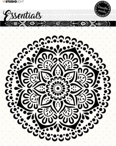 Studio Light Mask Stencil - Essential doodle nr.60 - 18x18cm