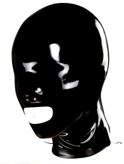 Fetisj latex masker - Open mond - Kleine neus openingen -BDSM - 100% Latex - Voor maat L en XL