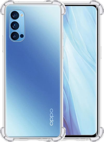 Hoesje - Geschikt voor OPPO Reno 4 Pro 5G - Sterk & Shockproof - Siliconen Case - Back Cover - Telefoon Hoes Shock Proof - Telefoonhoesjes - Transparant