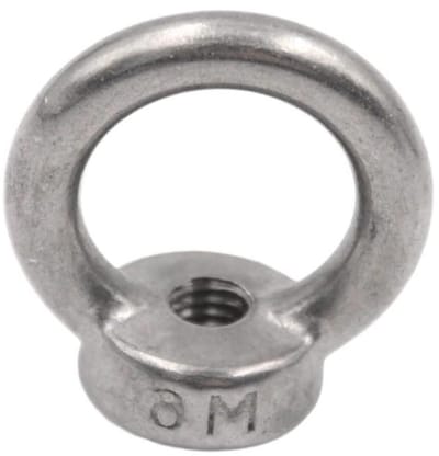 Oogbouten Rvs - Ring Moer - Voorwerpen Ophangen - Sterk Hefvermogen - M6 - Zilver