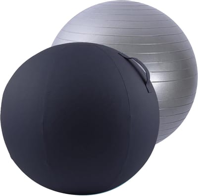 Zitbalhoes - Balkussen - Ergonomisch Zitten - Wasbaar Katoen - 65 cm - Donkergrijs
