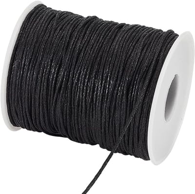 100 Yard/Roll 1mm Gewaxed Katoenen Draad in Zwart - Perfect voor Knutselen, Sieraden Maken en DIY Projecten