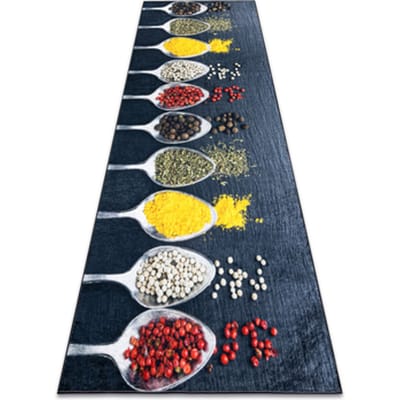 Kleden Rugsx ANDRE 42760 tapijt wasbaar lepels, specerijen keuk 80x200 cm