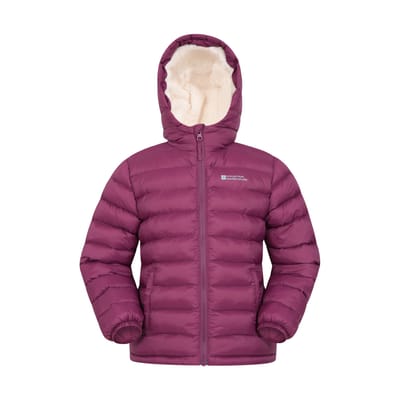 Mountain Warehouse Gewatteerde jas met imitatiebont voor kinderen/kinders (Roze)