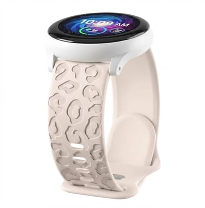 Zandkleurig silicone horlogebandje 22 mm Geschikt voor serie samsung galaxy watch 3 (45 mm) / Galaxy Watch 46 mm met gegraveerd patroon geschikt voor Samsung Galaxy Watch – verwisselbare smartwatch band voor dames en heren met gestructureerd ontwerp