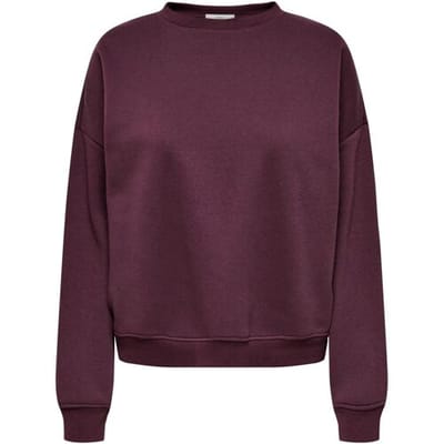 Only bordeaux dames trui   Ronde hals   Oversized fit   Duurzaam   Lange mouw Bordeaux S