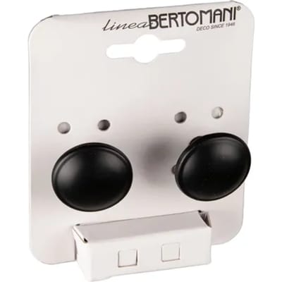 Bertomani Meubelknop - Zamak - Mat Zwart - Rond - 30mm - Set Van 2