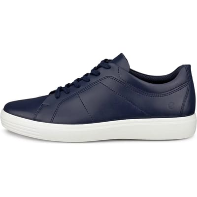 ECCO leren heren sneakers donkerblauw - Maat 45 - Uitneembare zool