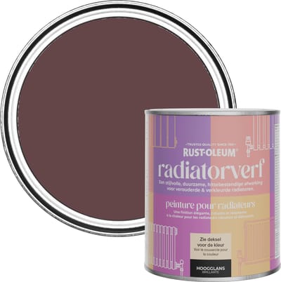 Rust-Oleum Donkerpaars Radiatorverf Hoogglans - Mulberry Straat 750ml