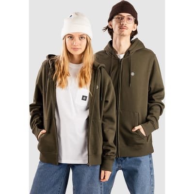 Element Icon Embroidery Zip Hoodie groen