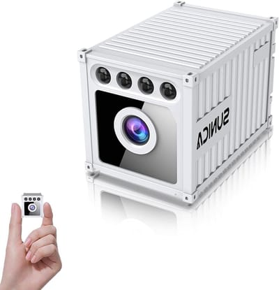 Mini Verborgen Camera - Spionagecamera WiFi - Thuisbeveiliging Monitoren - Nachtzicht Zonder Gloed - 7.6 x 5.1 cm - Wit