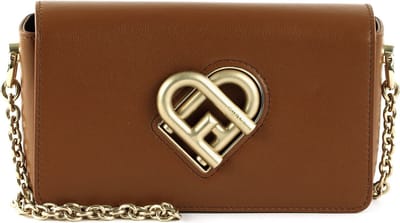 FURLA Leren Schoudertas Avondtas My Joy Mini Crossbody Cognac H Lichtbruin