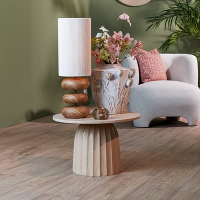 Light & Living Bijzettafel Veglia - Zand - Ø60cm - Modern