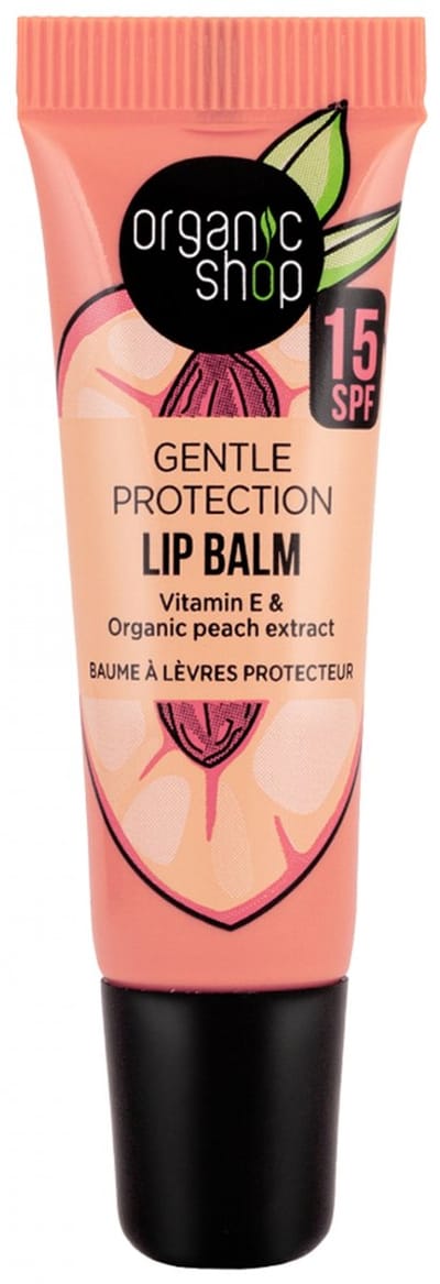 Organic Shop Beschermende Lippenbalsem Perzik SPF15 10 ml