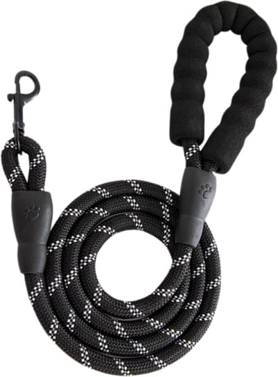 S4D® - Premium Reflecterende Hondenriem - Honden Riem - Honden Lijn - Hondenriemen - Zwart - 2 Meter - 1.2 CM Dik - Sterk, Licht & duurzaam !