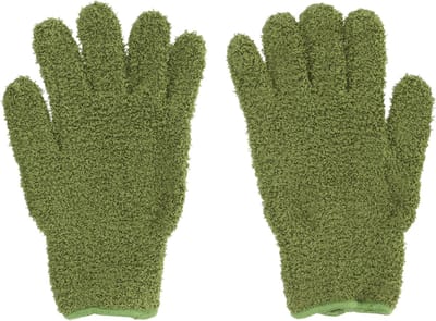 Esschert Design Groen Afstof handschoenen - 2 stuks - Voor planten - Microvezel