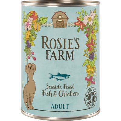 Voordeelpakket Rosie's Farm Adult 24 x 400 g Hondenvoer - Vis & Kip