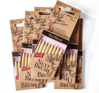 NextBrush Interdentale Ragers Bamboe – ISO 0 (1,9 mm) – Duurzaam & BPA-vrij – 48 stuks – Milieuvriendelijk alternatief voor plastic ragers