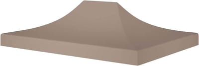 Partytent dak - Paviljoen afdekking - Buitenfeest organiseren - Waterdicht Oxford PVC - 4 x 3 meter - Taupe