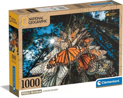 Puzzel Nationaal Geographic Monarch Butterflies - 1000 stukjes voor Volwassenen en Kinderen - Perfecte Kwaliteit en Milieuvriendelijk