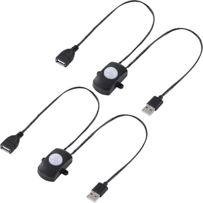 2x Mini PIR Bewegingsmelder Schakelaar DC 5-24V voor LED Verlichting