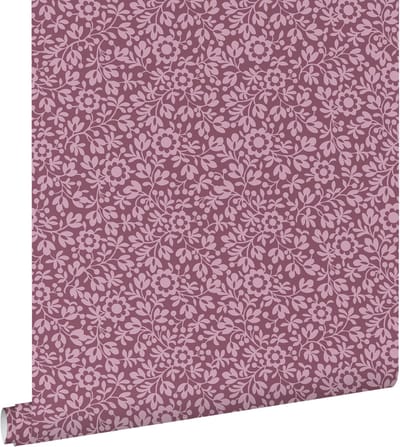 ESTAhome behang bloemetjes donker paars - 50 x 900 cm - 131673