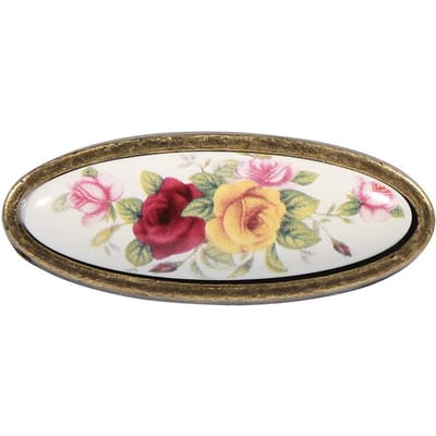 Bloem Keramiek Brons DIY Deurklinken Kast Kast Lade Knoppen Trekker Kledingkast 8#