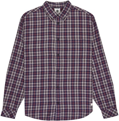 Element Button Down Flannel Regular Fit Overhemd Met Lange Mouwen Paars S Man