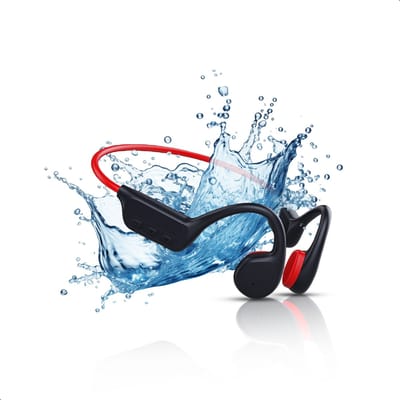 Tech Essentials Hydro X10- Sport oordopjes - Bone Conduction Headphone - Open Ear Oortjes - Draadloze Bluetooth Koptelefoon - Zwemmen - Hardlopen - 32GB Geheugen - IPX8 Waterdicht - Zwart