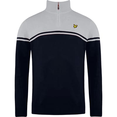 Lyle & Scott Croft Golf Heren Navy/Grijs Sweater