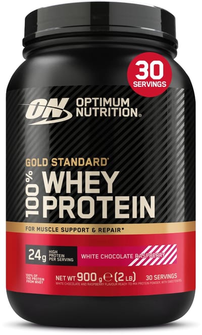 Optimum Nutrition Gold Standard 100% Whey Protein - White Chocolate Raspberry - Proteine Poeder - Eiwitshake - 900 gram (28 servings)