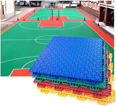 Sportvloer Tegels - Modulaire vloer - Sportveld Aanleggen - Weerbestendig Ontwerp - 10 stuks - Groen