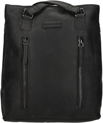 Enrico Benetti Genua Leren Rugzak of Schoudertas - 9 Liter - Zwart